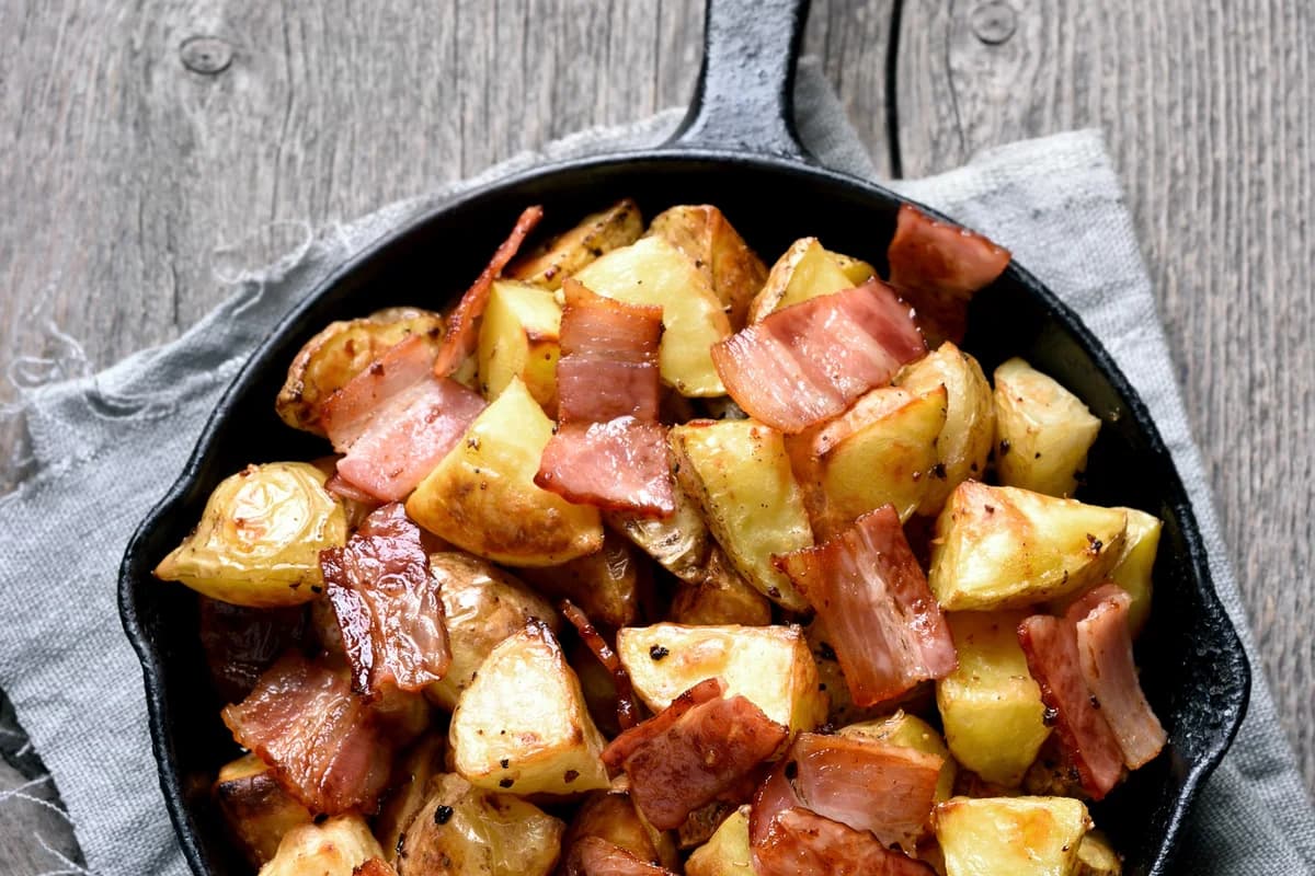 Pommes de terre rissolées au gras de bacon